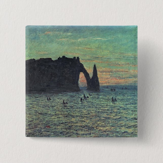 Claude Monet | The Hollow Needle at Etretat, 1883 Pinback Button (Front)