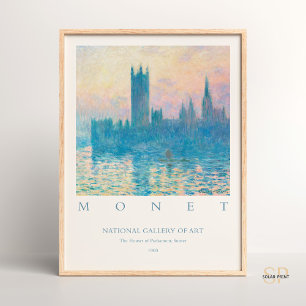 Claude Monet The Houses of Parliament Sunset Art Poster