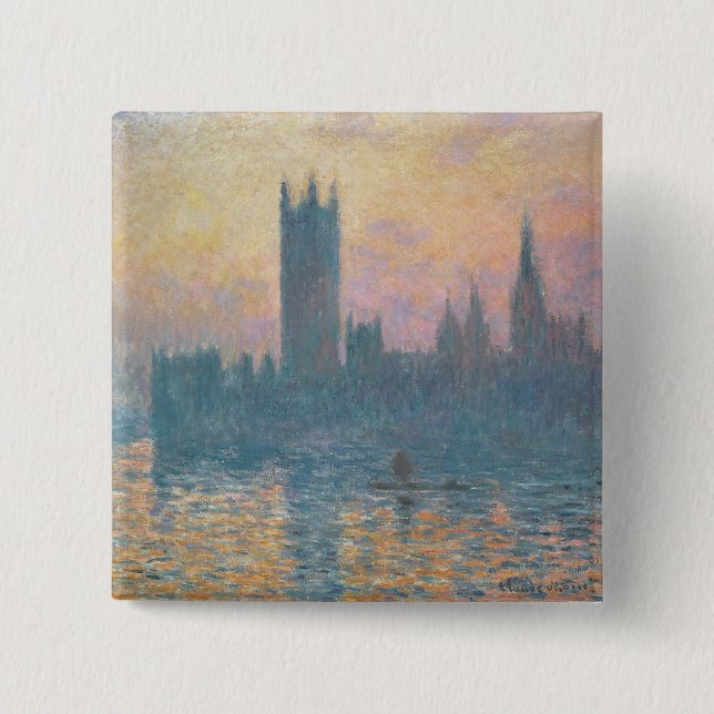 Claude Monet | The Houses of Parliament, Sunset Button (Front)