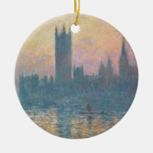 Claude Monet The Houses of Parliament, Sunset Ceramic Ornament