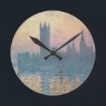 Claude Monet | The Houses of Parliament, Sunset Round Clock<br><div class="desc">The Houses of Parliament,  Sunset,  1903 (oil on canvas)| by  Claude Monet | Art Location: National Gallery of Art Washington DC| French Artist | Image Collection Number: XOS744839</div>