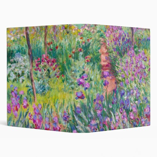 Claude Monet _ The Iris Garden at Giverny 3 Ring Binder