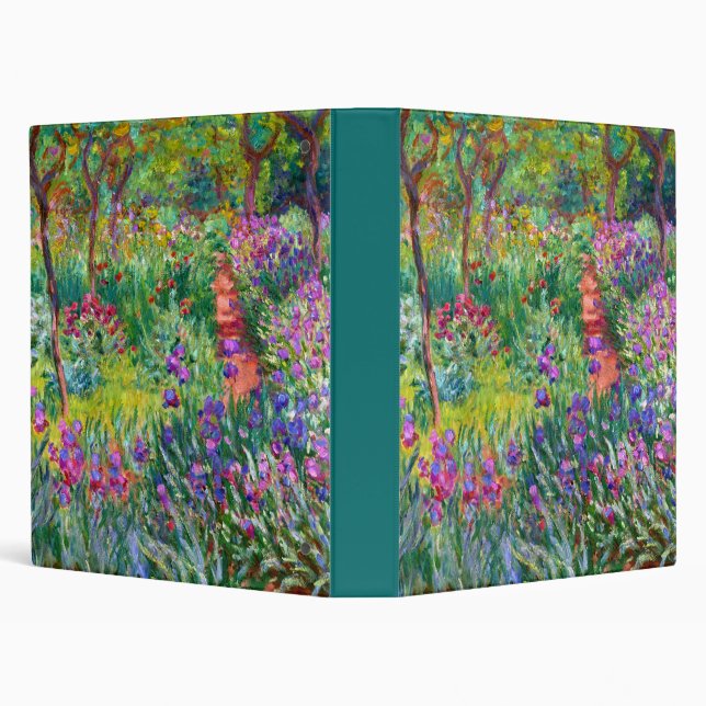 Claude Monet: The Iris Garden at Giverny 3 Ring Binder (Background)