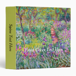 Claude Monet - The Iris Garden at Giverny 3 Ring Binder