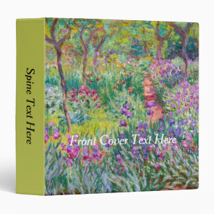 Claude Monet - The Iris Garden at Giverny 3 Ring Binder