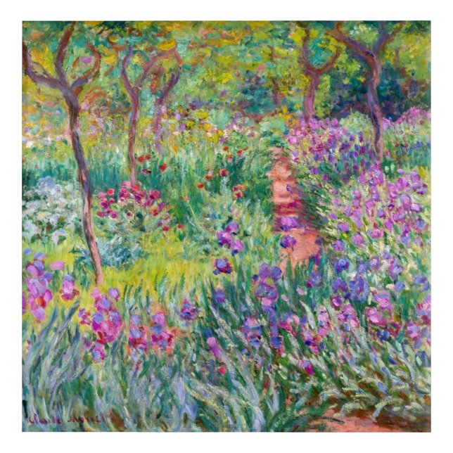 Claude Monet - The Iris Garden at Giverny Acrylic Print (Front)
