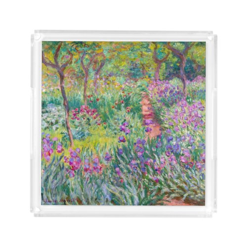 Claude Monet _ The Iris Garden at Giverny Acrylic Tray