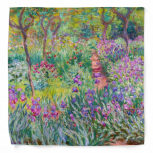 Claude Monet - The Iris Garden at Giverny Bandana