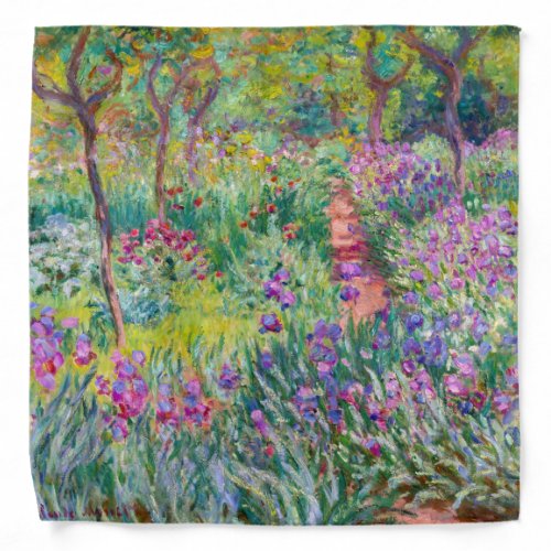 Claude Monet _ The Iris Garden at Giverny Bandana