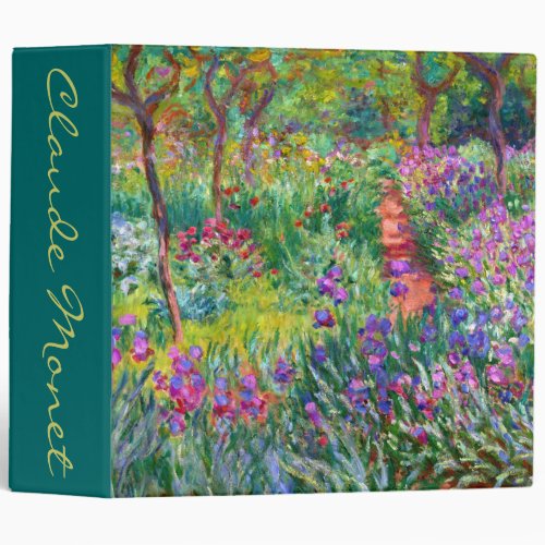 Claude Monet The Iris Garden at Giverny Binder