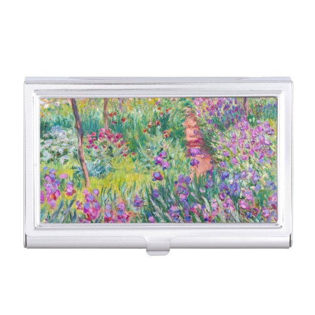 Claude Monet - The Iris Garden at Giverny  Business Card Case (Front)
