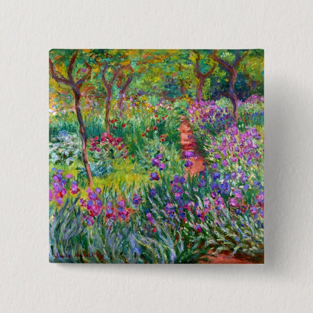 Claude Monet: The Iris Garden at Giverny Button (Front)