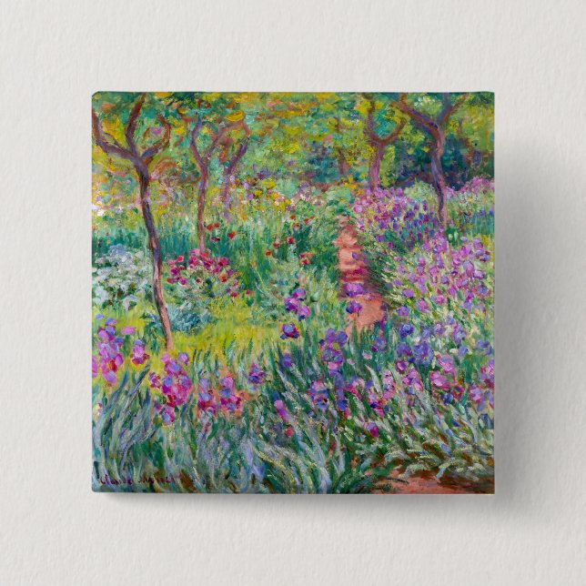 Claude Monet - The Iris Garden at Giverny Button (Front)
