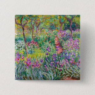 Claude Monet - The Iris Garden at Giverny Button
