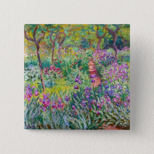 Claude Monet _ The Iris Garden at Giverny Button