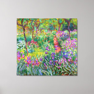 Claude Monet: The Iris Garden at Giverny Canvas Print