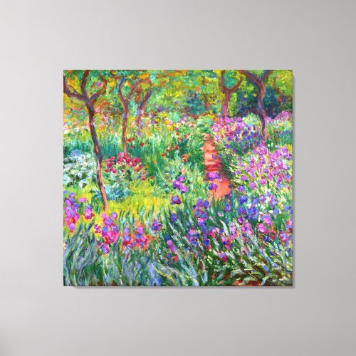Claude Monet The Iris Garden at Giverny Canvas Print