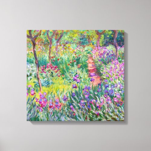 Claude Monet _ The Iris Garden at Giverny Canvas Print