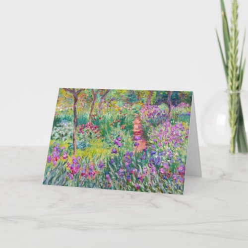 Claude Monet _ The Iris Garden at Giverny Card