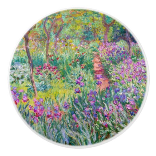 Claude Monet _ The Iris Garden at Giverny Ceramic Knob
