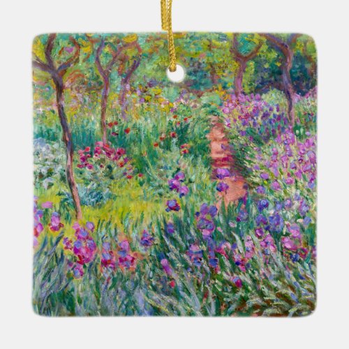 Claude Monet _ The Iris Garden at Giverny Ceramic Ornament