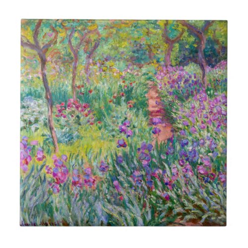 Claude Monet _ The Iris Garden at Giverny Ceramic Tile