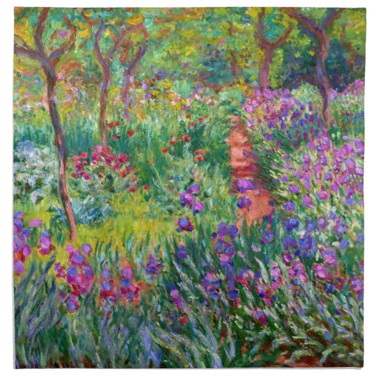 Claude Monet: The Iris Garden at Giverny Cloth Napkin | Zazzle.com