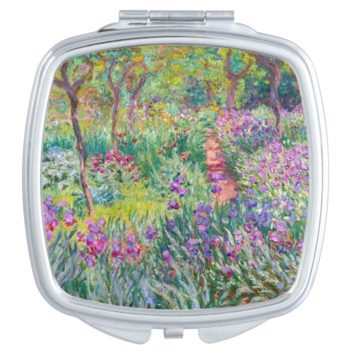 Claude Monet _ The Iris Garden at Giverny Compact Mirror