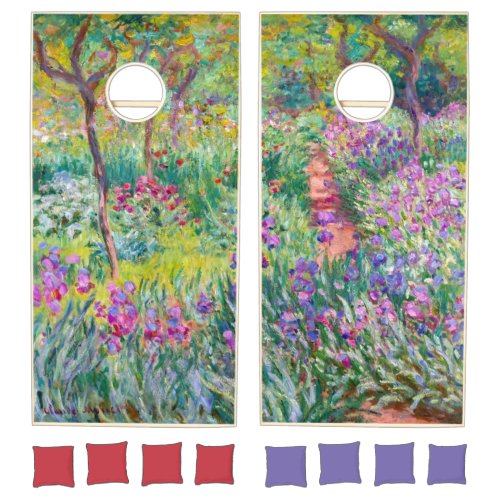 Claude Monet _ The Iris Garden at Giverny Cornhole Set