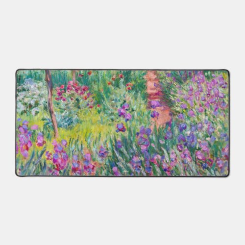 Claude Monet _ The Iris Garden at Giverny Desk Mat