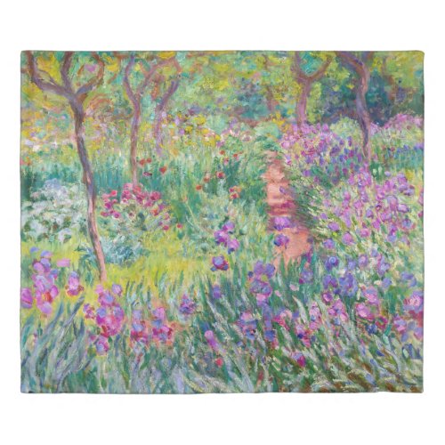 Claude Monet _ The Iris Garden at Giverny Duvet Cover