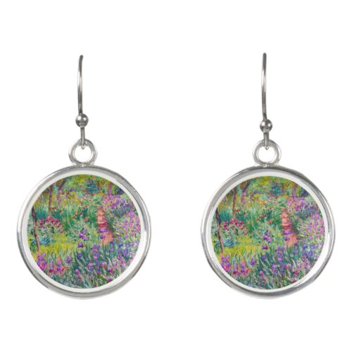 Claude Monet _ The Iris Garden at Giverny Earrings
