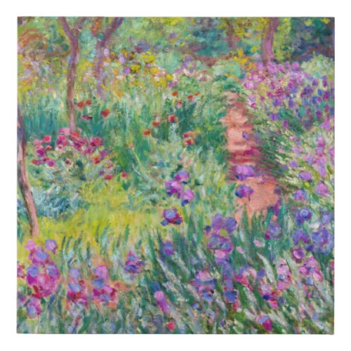Claude Monet _ The Iris Garden at Giverny Faux Canvas Print