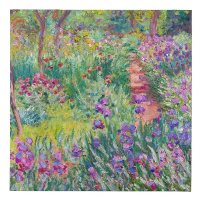Claude Monet - The Iris Garden at Giverny Faux Canvas Print (Front)