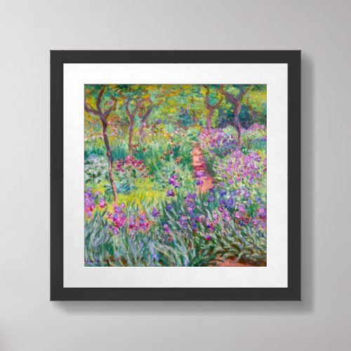 Claude Monet _ The Iris Garden at Giverny Framed Art