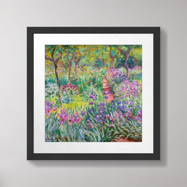 Claude Monet - The Iris Garden at Giverny Framed Art (Framed Front)