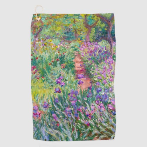 Claude Monet _ The Iris Garden at Giverny Golf Towel
