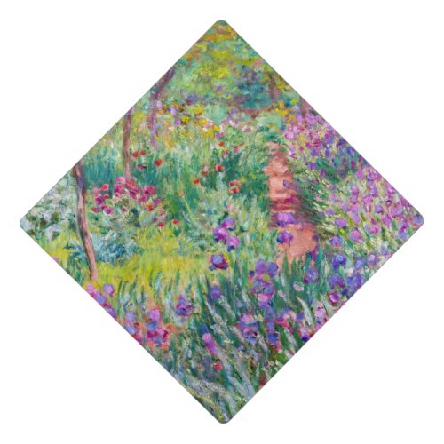Claude Monet _ The Iris Garden at Giverny Graduation Cap Topper