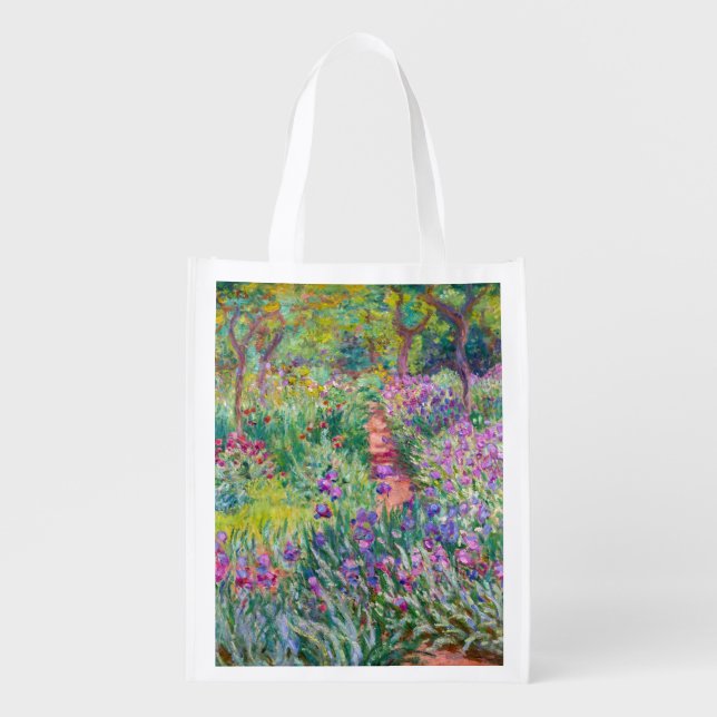 Claude Monet - The Iris Garden at Giverny Grocery Bag (Front)