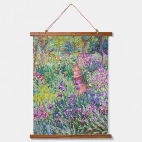 Claude Monet _ The Iris Garden at Giverny Hanging Tapestry