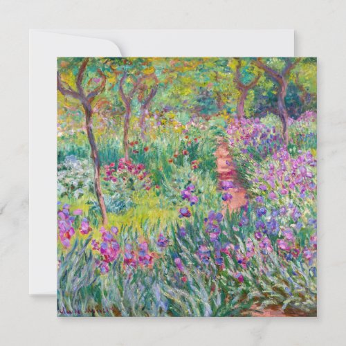 Claude Monet _ The Iris Garden at Giverny Invitation