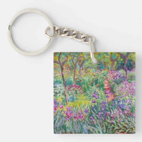 Claude Monet _ The Iris Garden at Giverny Keychain