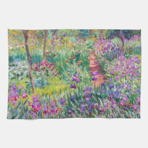 Claude Monet _ The Iris Garden at Giverny Kitchen Towel