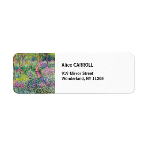 Claude Monet - The Iris Garden at Giverny Label