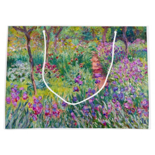 Claude Monet _ The Iris Garden at Giverny Large Gift Bag