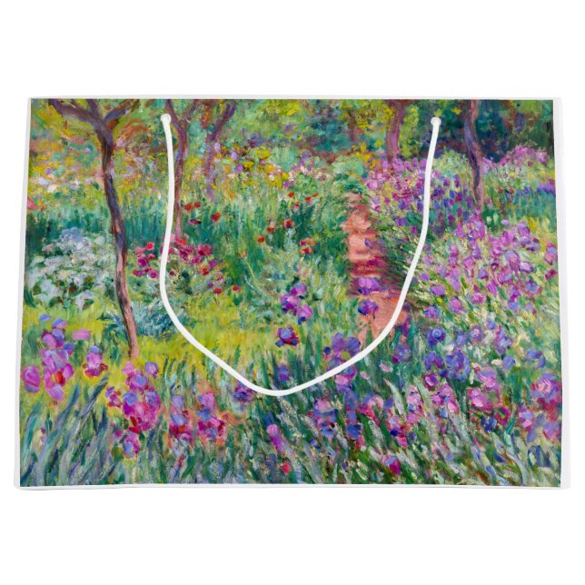 Claude Monet - The Iris Garden at Giverny Large Gift Bag (Front)