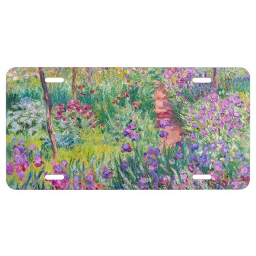 Claude Monet _ The Iris Garden at Giverny License Plate