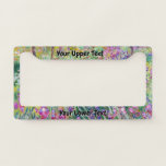 Claude Monet - The Iris Garden at Giverny License Plate Frame<br><div class="desc">The Iris Garden at Giverny / The Artist's Garden at Giverny - Claude Monet,  1899-1900</div>