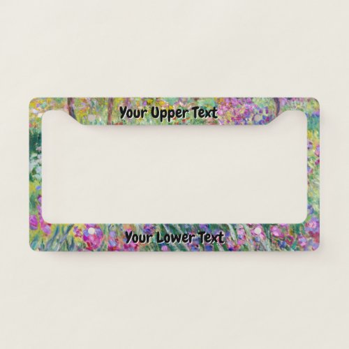Claude Monet _ The Iris Garden at Giverny License Plate Frame
