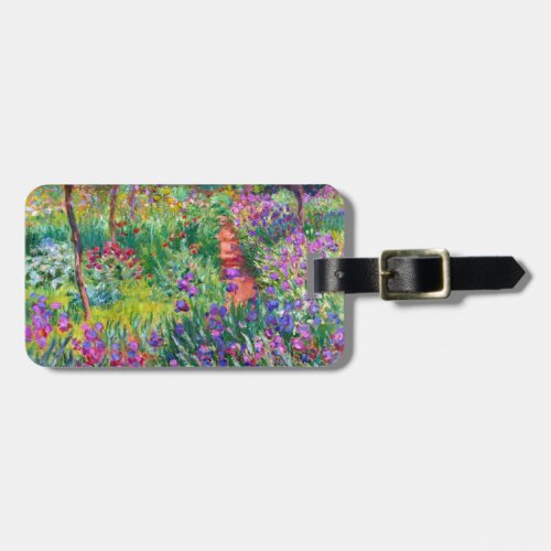 Claude Monet The Iris Garden at Giverny Luggage Tag